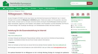 
                            4. Mittagessen / Mensa - Helmholtz-Gymnasium Bielefeld