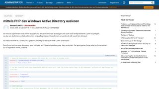 
                            3. mittels PHP das Windows Active Directory auslesen - Administrator