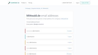 
                            5. Mittwald.de email address · Cominer.io