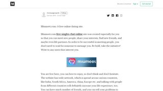 
                            3. Miumeet.com: A free online dating site. – cholasaigneaultc – Medium