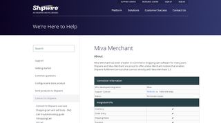 
                            8. Miva Merchant Fulfillment - Shipwire