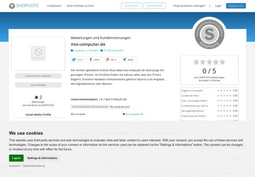 
                            6. mix-computer.de Bewertungen und Kundenmeinungen | ShopVote.de