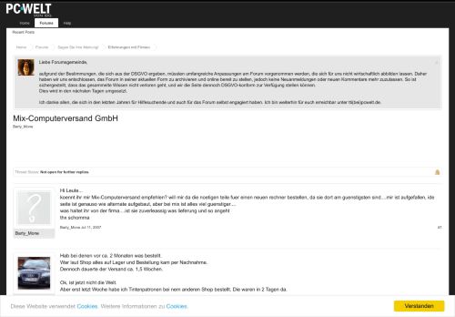 
                            3. Mix-Computerversand GmbH | PC-WELT Forum