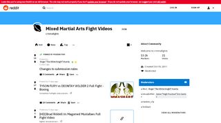
                            6. Mixed Martial Arts Fight Videos - Reddit