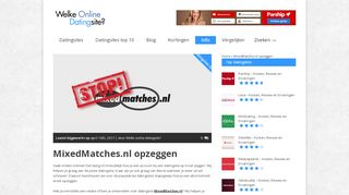 
                            11. MixedMatches.nl opzeggen - Maart 2019 - NIEUW!