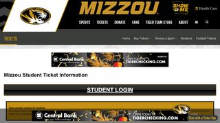 
                            11. Mizzou Student Ticket Information - University of Missouri Athletics