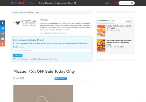 
                            8. Mizzue: 50% OFF Sale Today Only - Fashion & Clothing ...