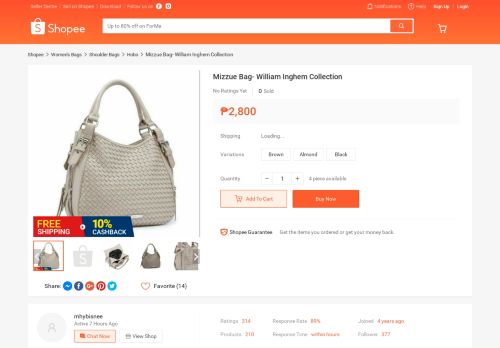 
                            6. Mizzue Bag- William Inghem Collection | Shopee Philippines