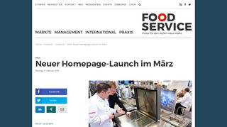 
                            10. MKN: Neuer Homepage-Launch im März - Food Service