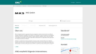 
                            12. MKS GmbH als Arbeitgeber | XING Unternehmen