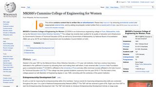 
                            7. MKSSS's Cummins College of Engineering for Women - Wikipedia