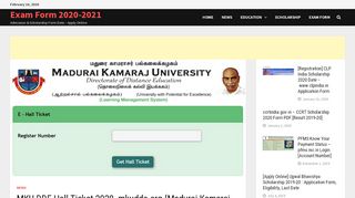 
                            11. MKU DDE Hall Ticket 2018 - mkudde.org {Madurai Kamaraj University}