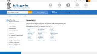 
                            6. MLAs/MLCs | National Portal of India
