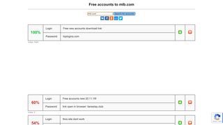 
                            4. mlb.com - free accounts, logins and passwords