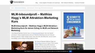 
                            5. MLM-Inboundprofi Matthias Hagg: MLM-Miesmacher oder großer ...