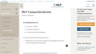 
                            13. MLP CampusGirokonto Online-Formular - MLP financify