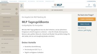 
                            5. MLP Tagesgeldkonto - MLP financify