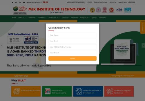
                            1. MLR Institute of Technology | Best Engineering College in Hyderabad ...