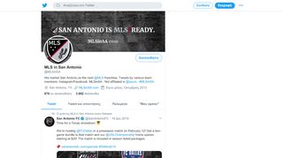 
                            10. MLS in San Antonio (@MLSinSA) | Twitter