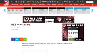 
                            1. MLS Newsletter | MLSsoccer.com