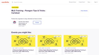 
                            12. MLS Training - Paragon Tips & Tricks: Carlsbad Tickets, Multiple ...