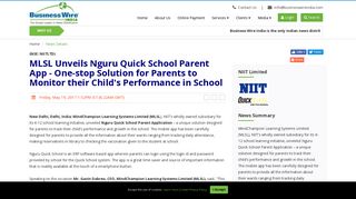 
                            11. MLSL Unveils Nguru Quick School Parent App ... - Business Wire India