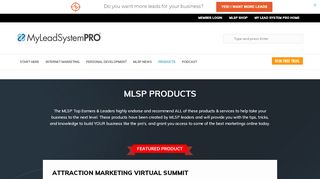 
                            5. MLSP Products • My Lead System PRO (MLSP) Blog