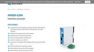 
                            12. MM20-GSM communication device for remote reading - Decode