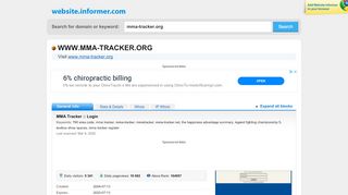 
                            12. mma-tracker.org at WI. MMA Tracker :: Login - Website Informer