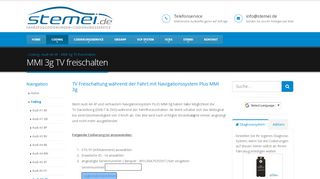 
                            3. MMI 3g TV freischalten - Stemei