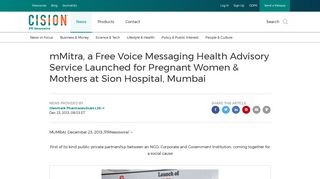 
                            4. mMitra, a Free Voice Messaging Health Advisory Service Launched ...