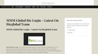 
                            5. MMM Global Btc Login - Latest On Btcglobal Team - TestBoo