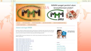 
                            11. MMM INDONESIA : Alamat web login MMM - tentang mmm