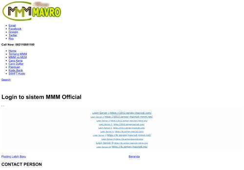 
                            13. MMM Mavrodi Indonesia: Login to sistem MMM Official