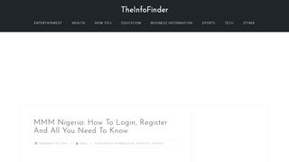 
                            13. MMM Nigeria: How To Login, Register And All You Need To Know ...