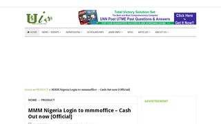 
                            9. MMM Nigeria Login to mmmoffice - Cash Out now [Official] - Unn Info
