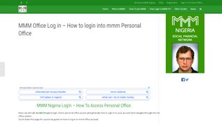 
                            3. MMM Office Log in - How to login into mmm Personal Office