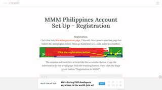 
                            6. MMM Philippines Account Set Up – Registration – CHABU