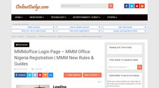 
                            3. MMMoffice Login Page – MMM Office Nigeria Registration | MMM New ...