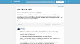 
                            4. MMOGA Social Login (Computer, Games, Steam) - Gutefrage