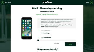 
                            1. MMS | Manuel opsætning | Apple | iPhone 6 - YouSee Kundeservice