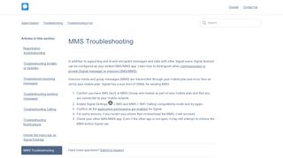 
                            2. MMS Troubleshooting - Signal Support Center