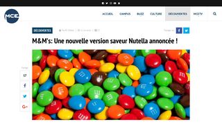 
                            9. M&M's: Une nouvelle version saveur Nutella annoncée ! | Ma Chaîne ...