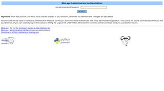 
                            6. Mmt-xps1 Administrator Authentication - the mailing list overview page