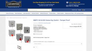 
                            9. MMTC KX & KXS Series Key Switch - Tamper Proof - Gate Depot