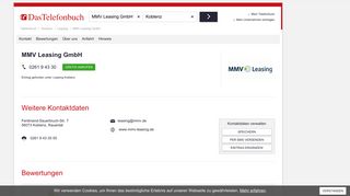 
                            6. MMV Leasing GmbH in Koblenz-Rauental >> im Das Telefonbuch ...