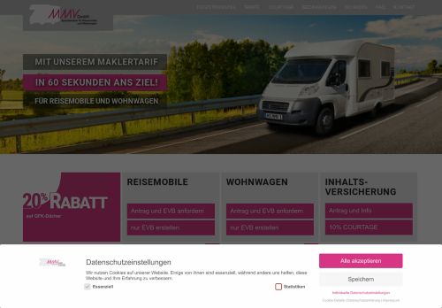 
                            8. MMV Versicherung – Reisemobil und Wohnwagen Versicherungen