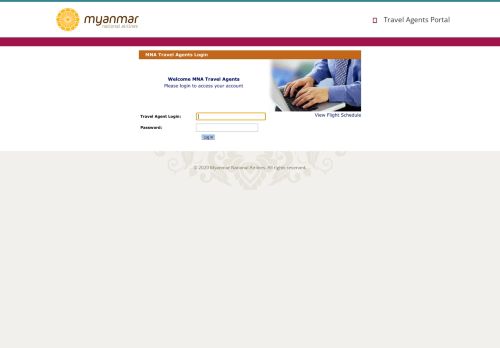 
                            6. MNA - Travel Agents Login - Myanmar National Airlines