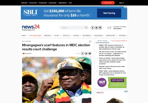 
                            8. Mnangagwa's scarf features in MDC election results court challenge ...