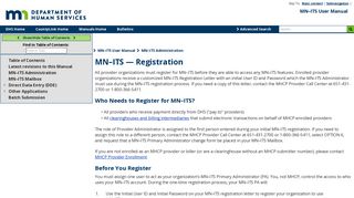 
                            3. MN−ITS Registration - Minnesota Department of Human Services